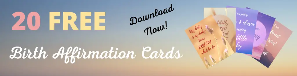 free birth affirmation cards