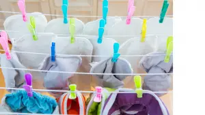 cloth diapers drying