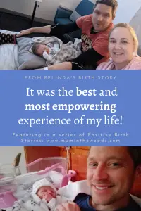 Belinda's positive hypnobirthing birth story