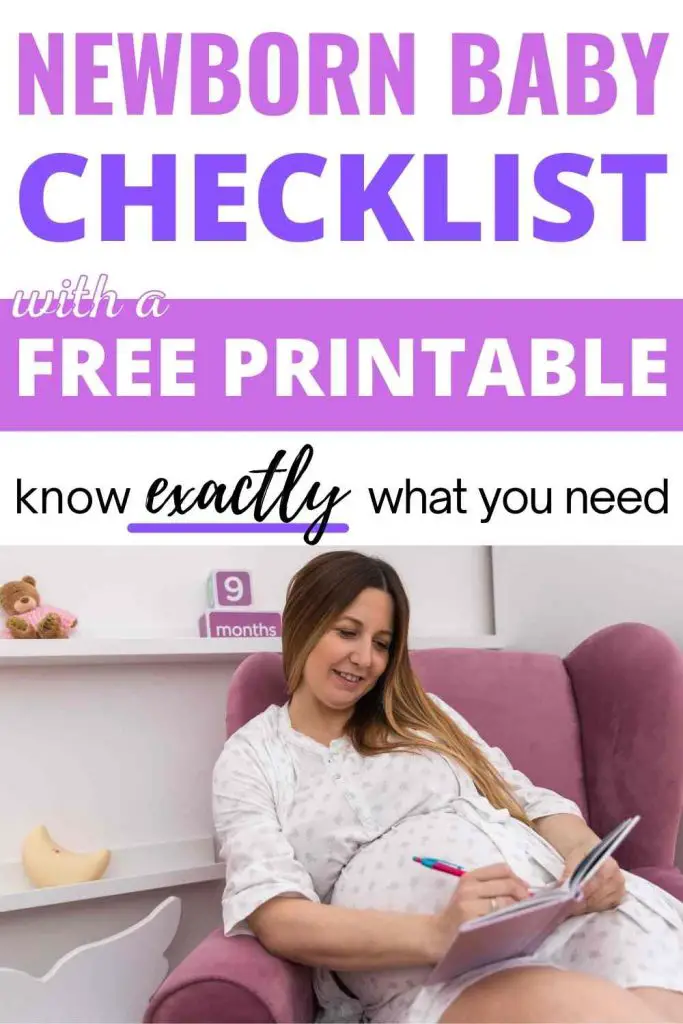 newborn baby checklist printable