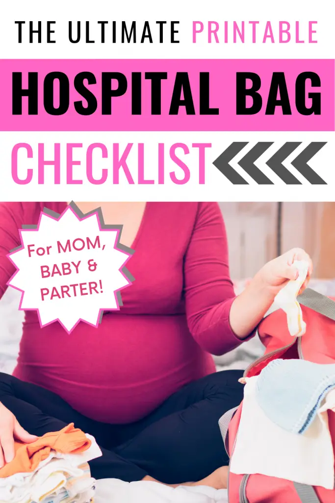 hospital bag checklist printable