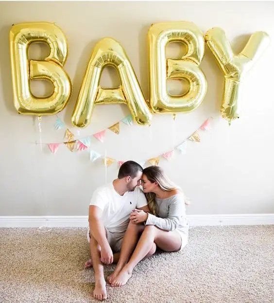 baby balloon pregnancy announcement
