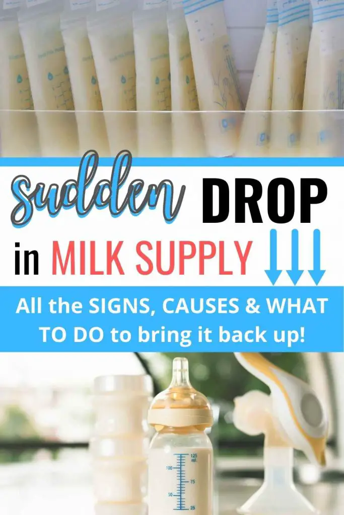 sudden drop in milk supply