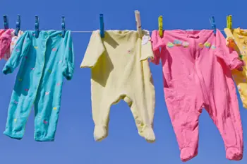 clothes hanging in sun to remove stain