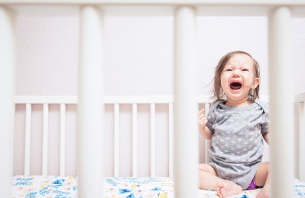 1 year old crying in crib