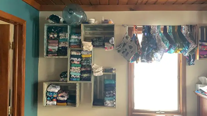 crates storage cloth diapers