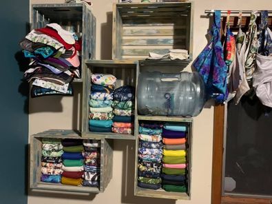 crates storage cloth diapers