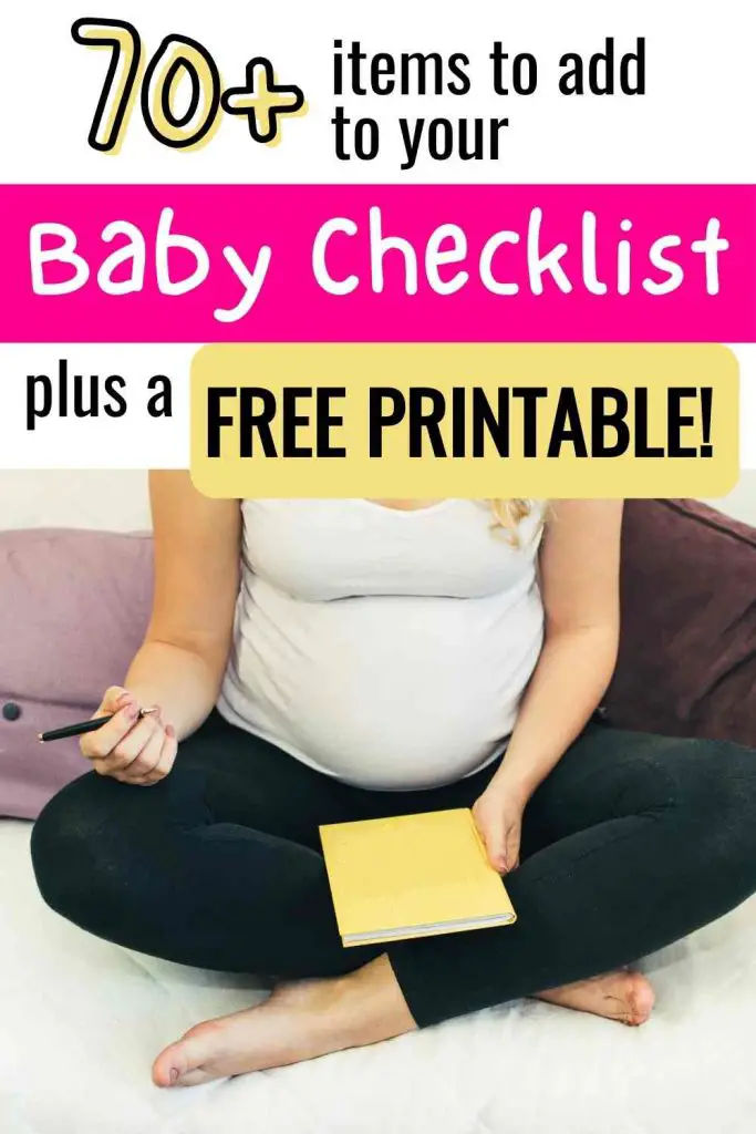 newborn baby checklist printable