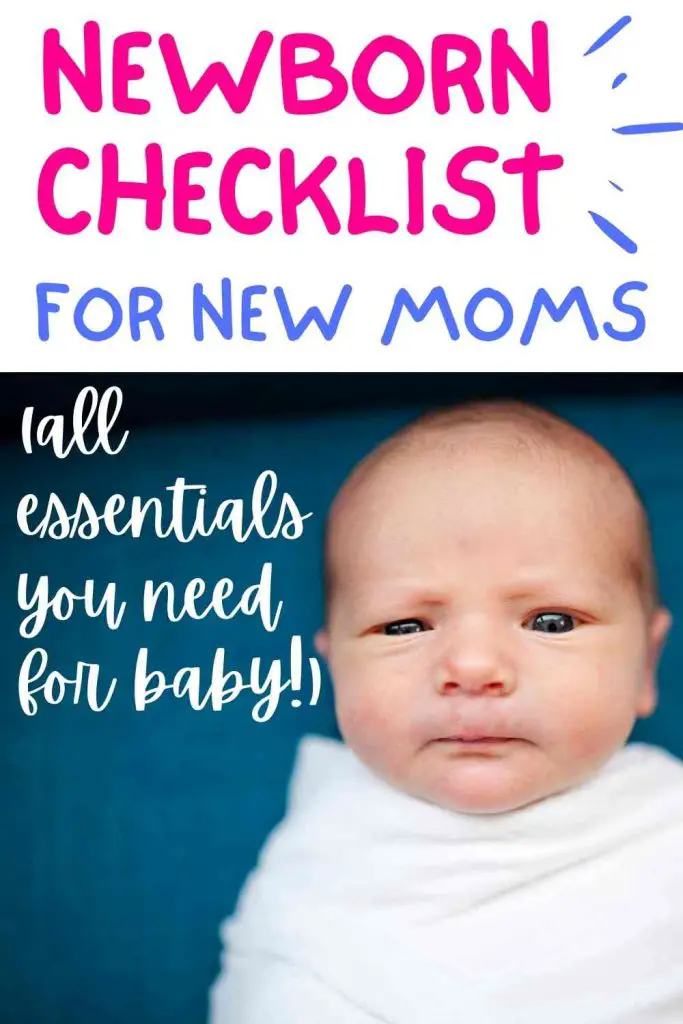 newborn checklist for new moms