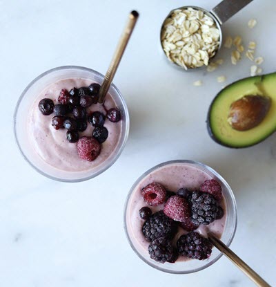 Avocado Berry Smoothie with Collagen