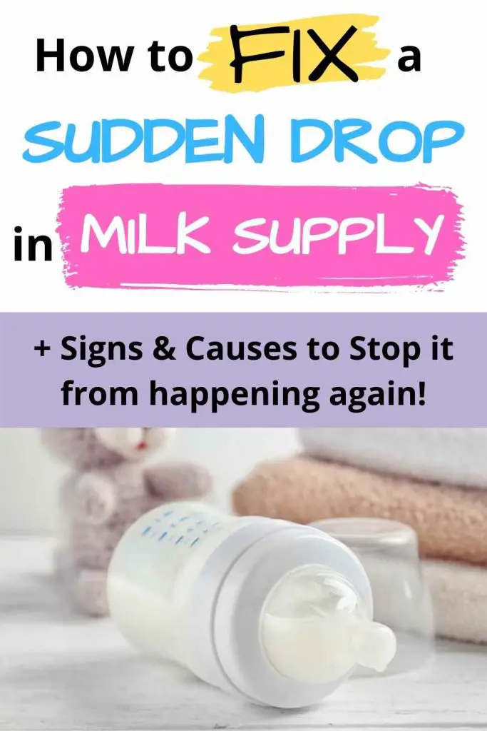 how to fix a sudden drop in milk supply