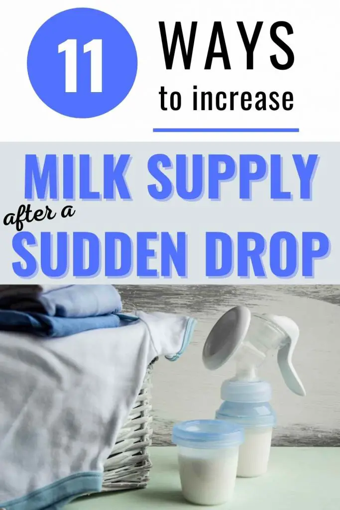 how to increase milk supply after a sudden drop
