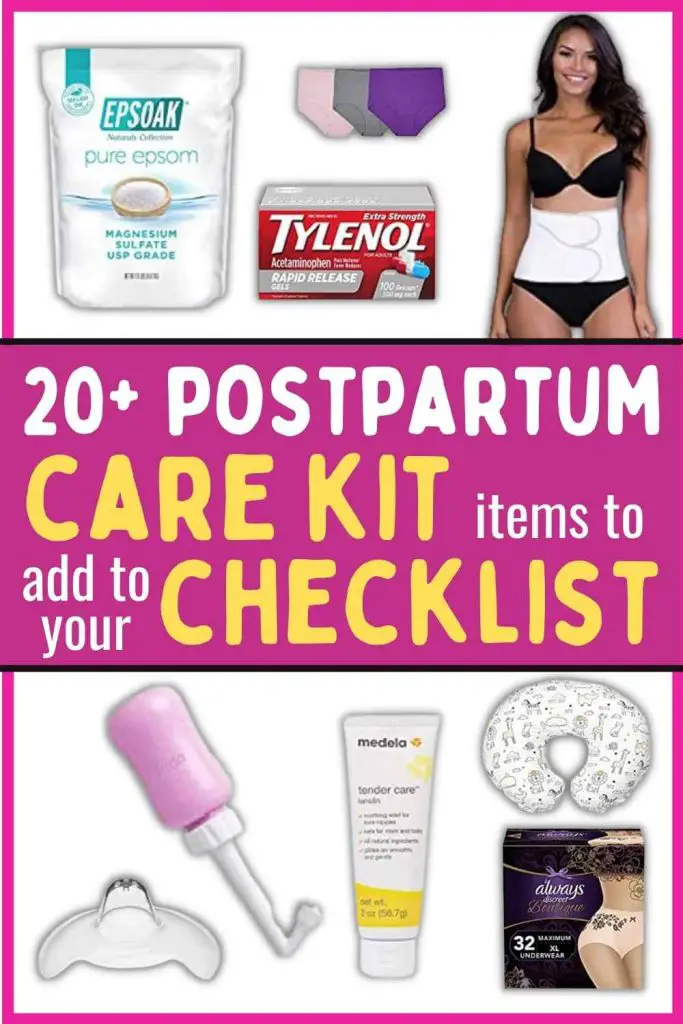 postpartum care kit checklist