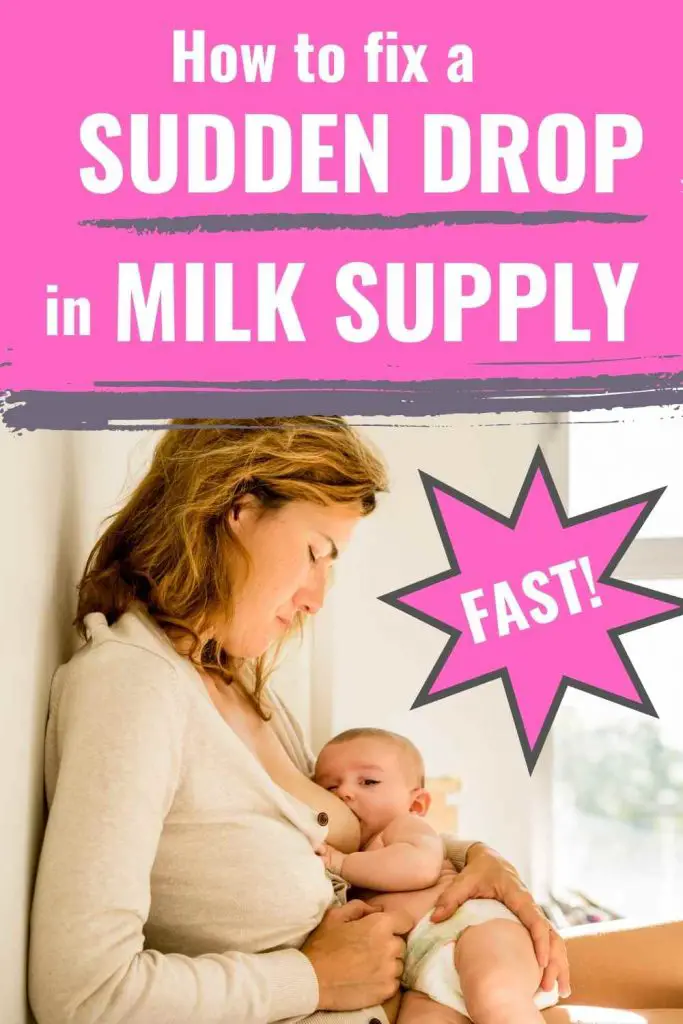 sudden decrease in milk supply