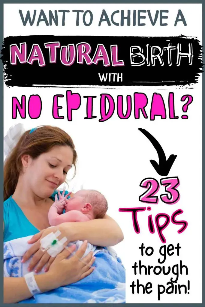 23 tips for a natural birth with no epidural