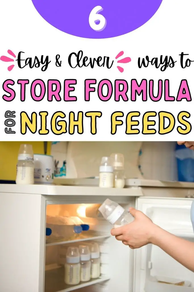 how to store formula milk for night feeds