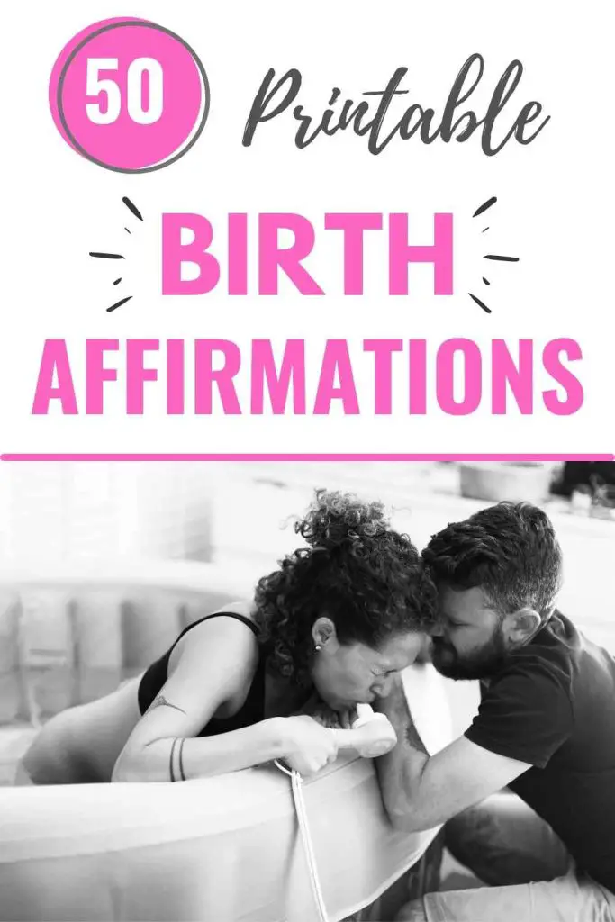 printable birth affirmation cards