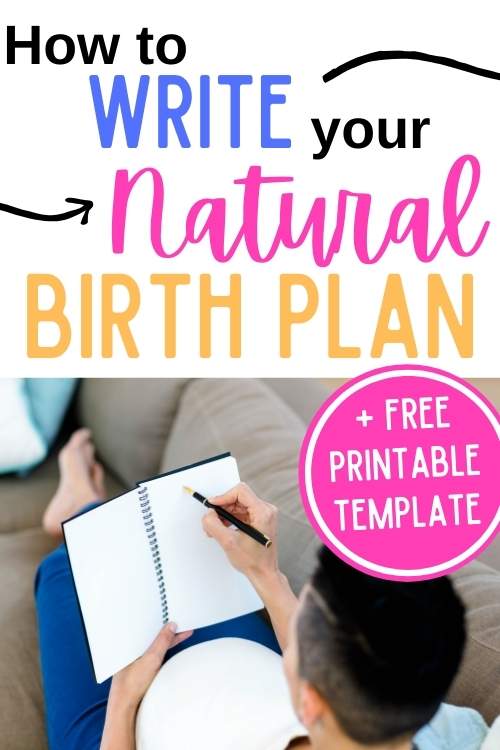 editable natural birth plan template