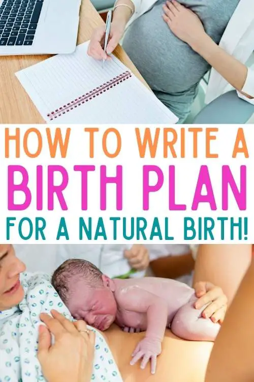 how to write a birth plan for a natural birth