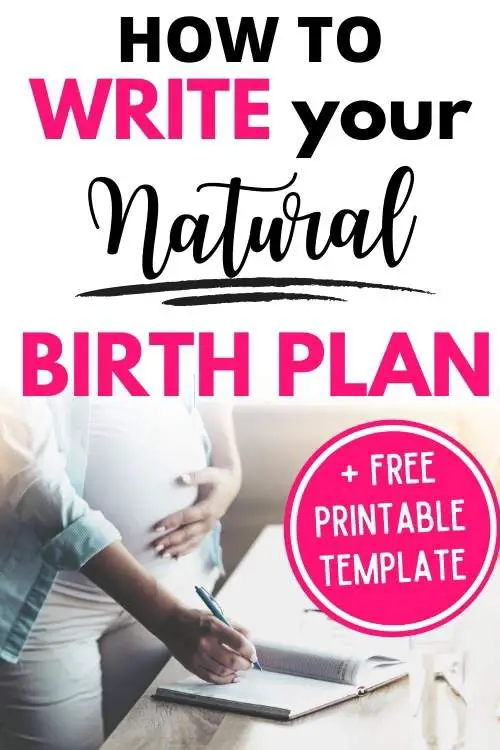 how to write your natural birth plan