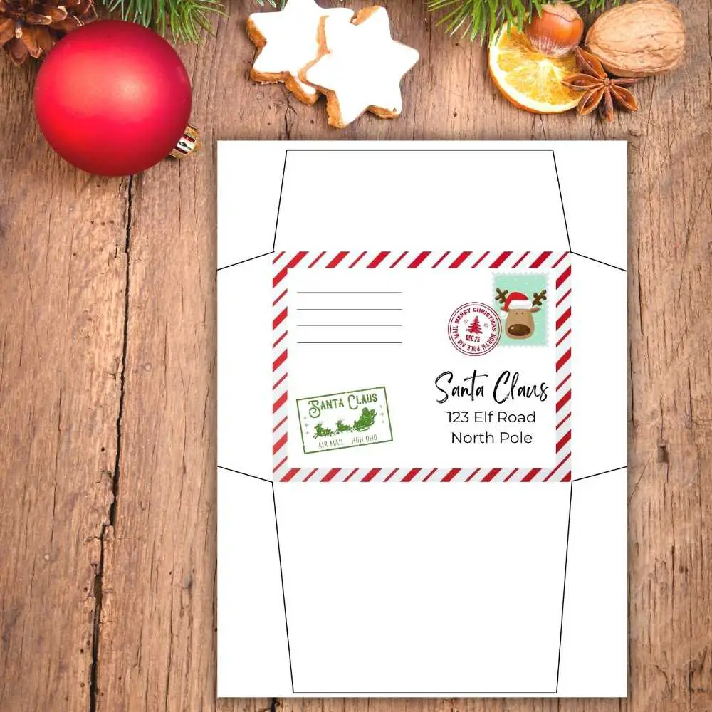 Letter to Santa Claus with Envelope