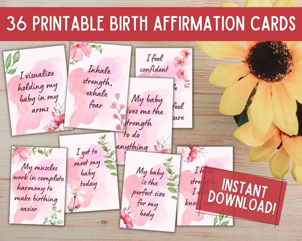 birth affirmation cards design 1