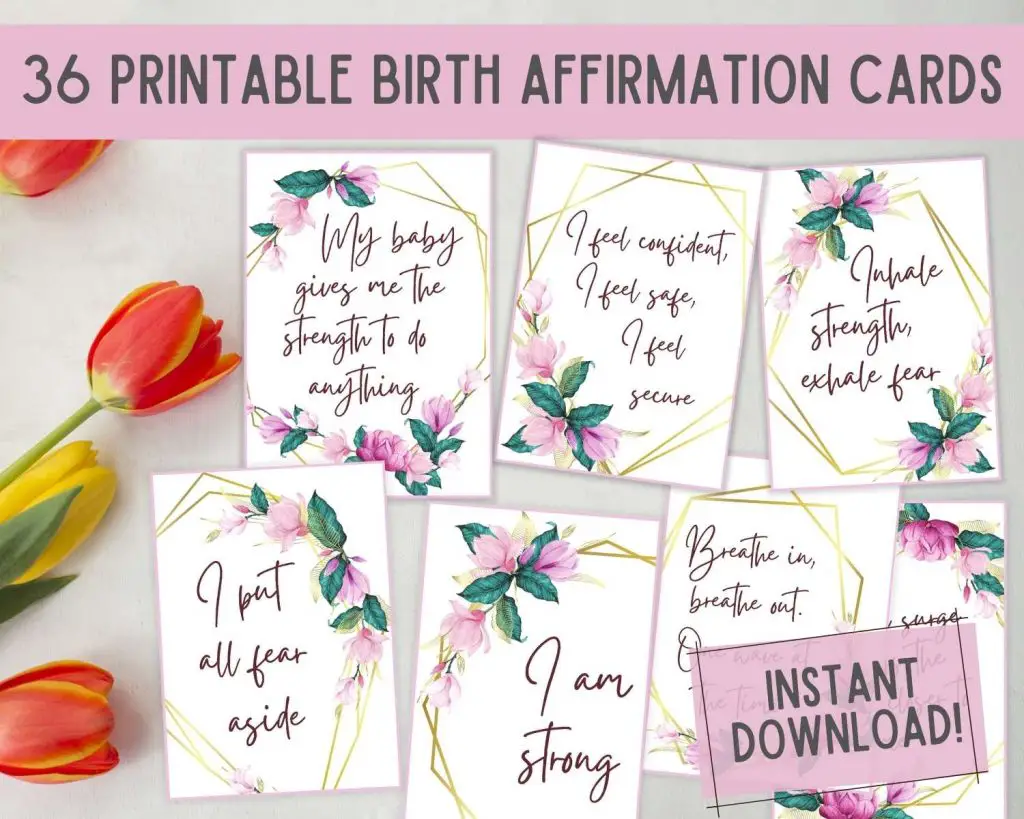 birth affirmation cards design 2