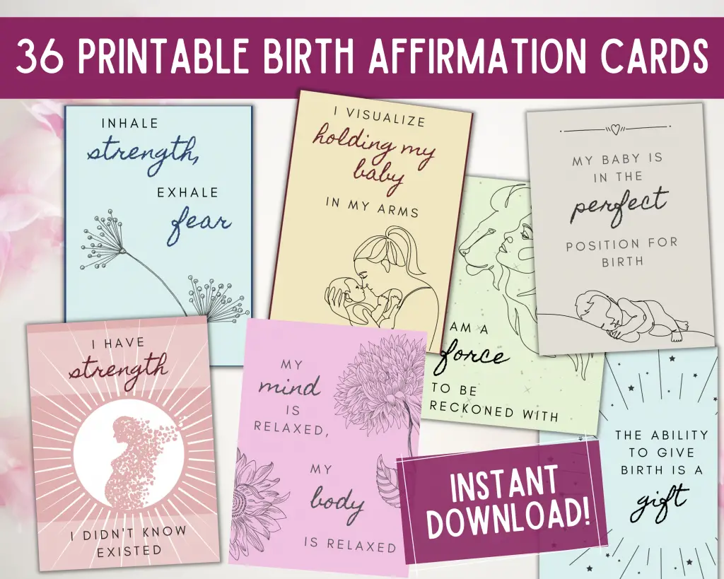 Birth Affirmation Cards - Conquering Motherhood