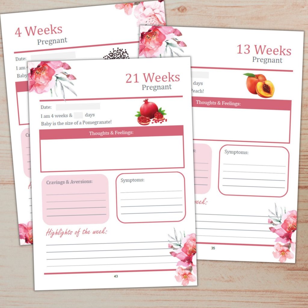 printable pregnancy planner weekly journal