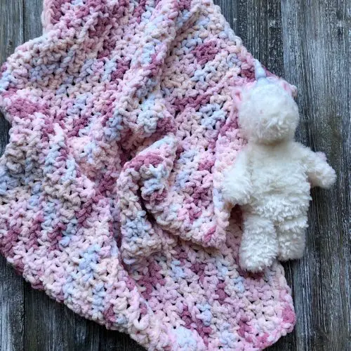Crochet baby girl blanket