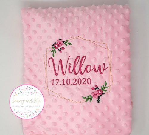 Personalized Baby girl blanket