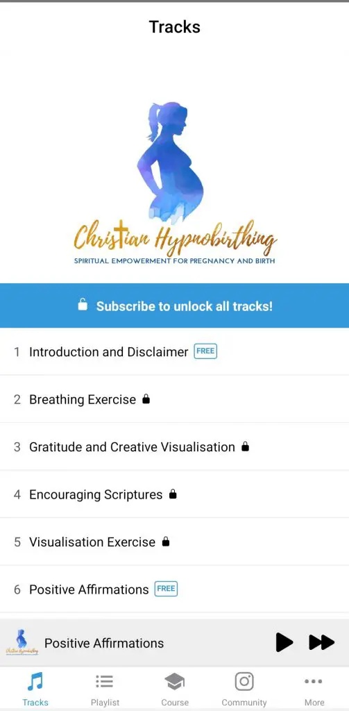 Christian free hypnobirthing app